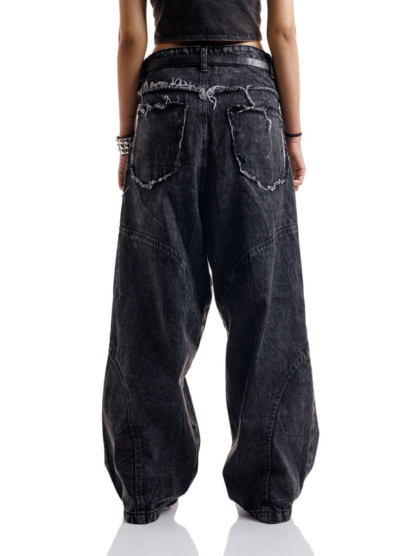 OUTWARD SEAMS BAGGY DENIM